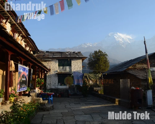 Trekking in nepal muldai view point ghandruk village