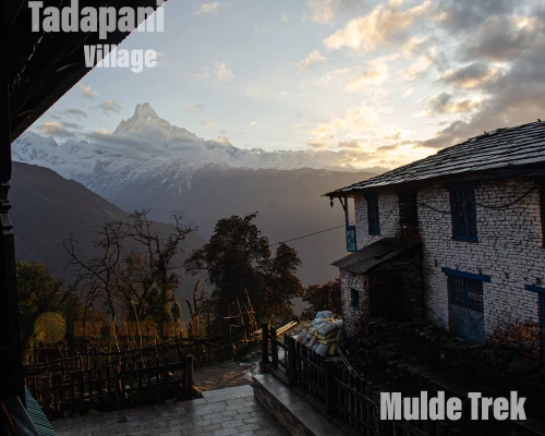 Trekking in nepal muldai viewpoint tadapani