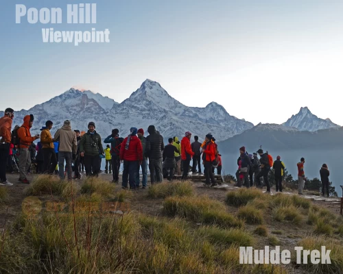 Trekking in nepal mulde viewpoint ghorepani poon hill