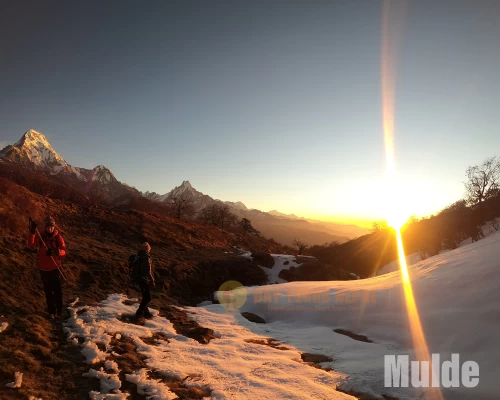 Trekking in nepal mulde viewpoint picture