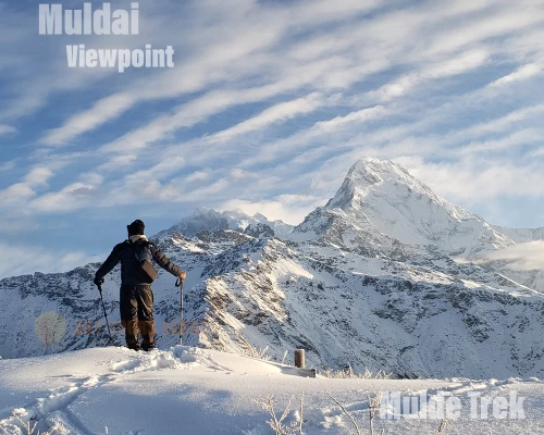 Trekking in nepal view from muldai view point