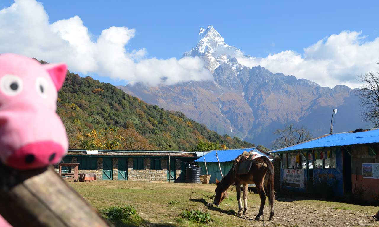 view from low camp mardi himal trekking itinerary
