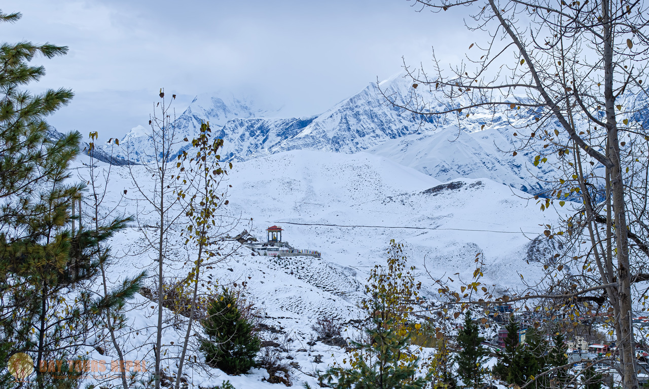 snow cover view from Muktinath